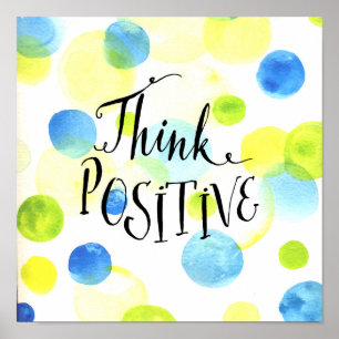 Poster Pense positivo
