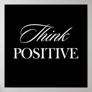 Poster Pense positivo
