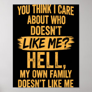 Poster Pense Sobre Quem Não Gosta do Inferno Sarcasmo de