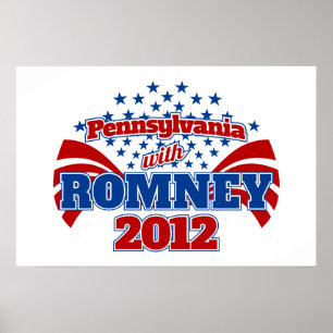 Poster Pensilvânia com Romney 2012