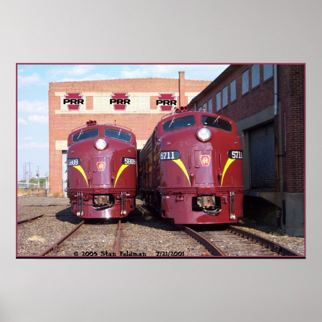 Poster Pensilvânia Railroad E-8a,s (JTFS) 5809 e 5711 (Frente)