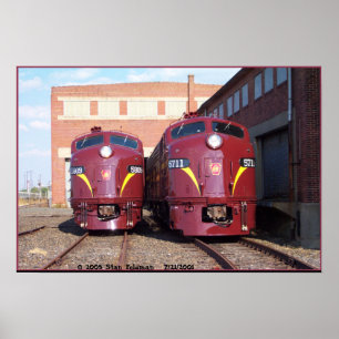 Poster Pensilvânia Railroad E-8a,s (JTFS) 5809 e 5711