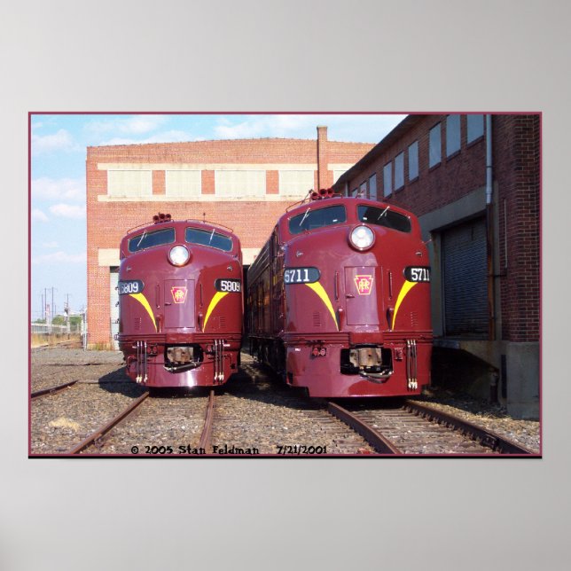 Poster Pensilvânia Railroad E-8a,s (JTFS) 5809 e 5711 (Frente)