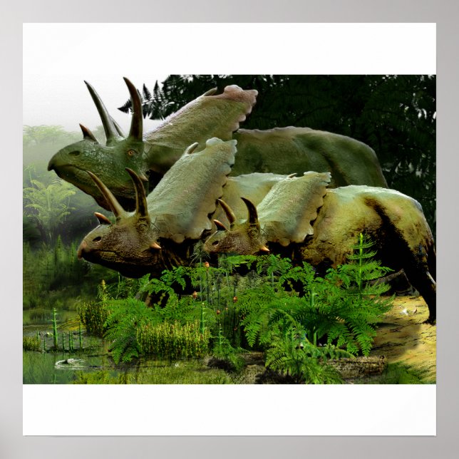 Pôster Pentaceratops do Novo México (Frente)