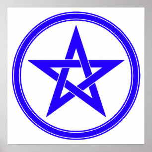 Pôster Pentagram azul do Pentacle