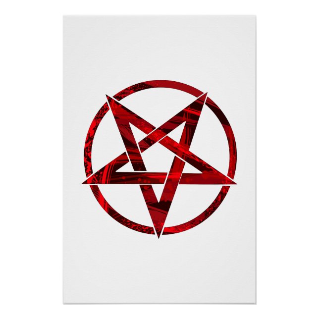 Pôster Pentagrama do Diabo Vermelho (Frente)