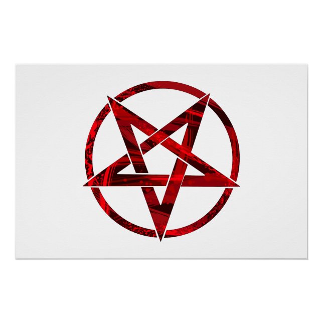 Pôster Pentagrama do Diabo Vermelho (Frente)