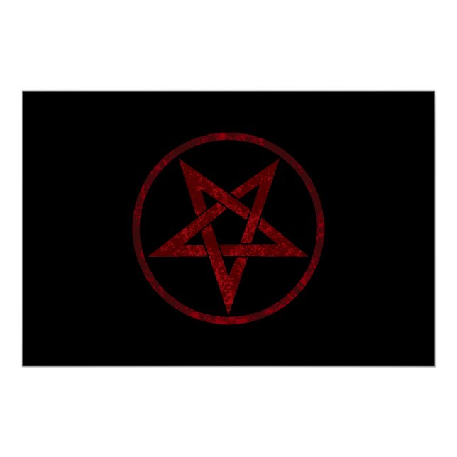 Pôster Pentagrama do diabo vermelho (Frente)