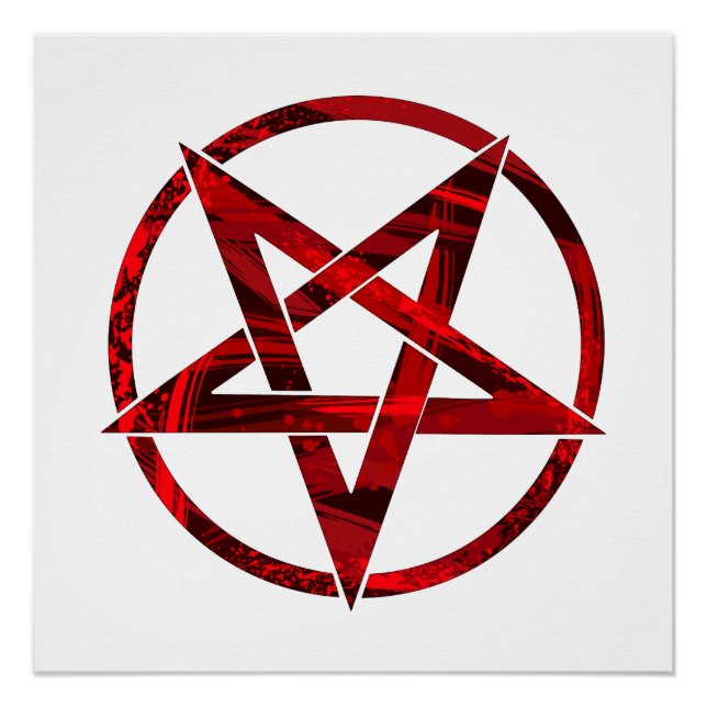 Pôster Pentagrama do Diabo Vermelho (Frente)