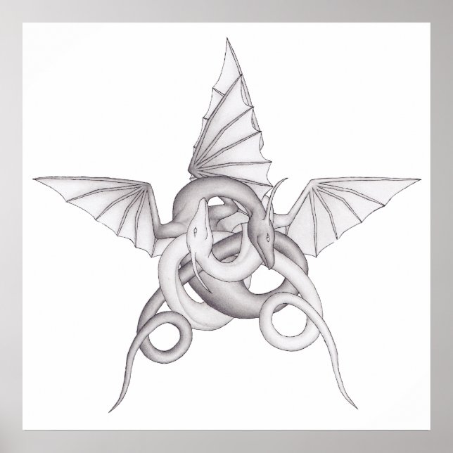 Pôster Pentagrama do dragão (Frente)