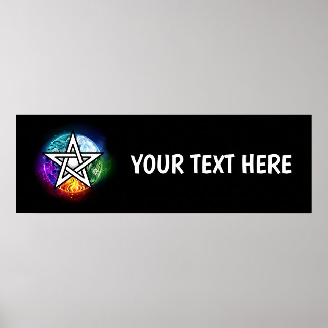 Poster Pentagrama do Wiccan (Frente)