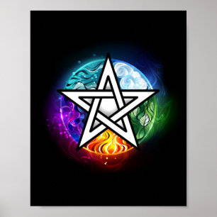 Poster pentagrama wiccano