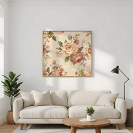 Poster Peônia Romântica & Jardim Antigo de Rosa