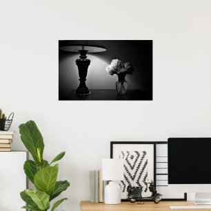 Poster Peônias - noir,