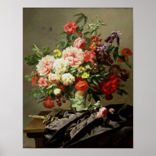 Pôster Peonies, Poppies and Roses, 1849