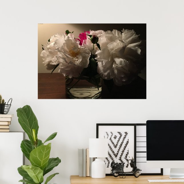 Poster Peony, (Escritório em casa)