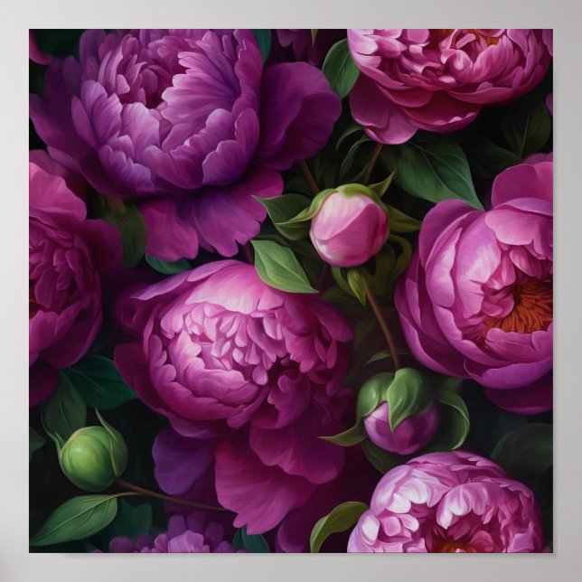 Poster Peony Floral Art (Frente)