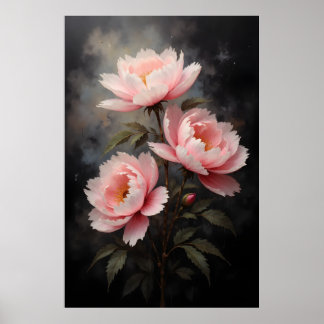 Poster Peony Floral Artwork