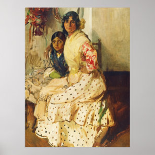 Poster Pepilla e sua Filha, Joaquín Sorolla