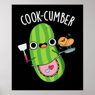 Poster Pepino Engraçado Pepino Escuro BG