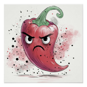 Pôster Pepper Grumpy Chili