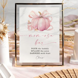 Poster Pequena abóbora no caminho do Chá de fraldas cor-d