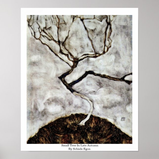 Poster Pequena Árvore No Outono Final De Schiele Egon (Frente)