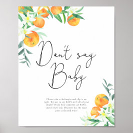 Poster Pequena bonitinha Não diga amor