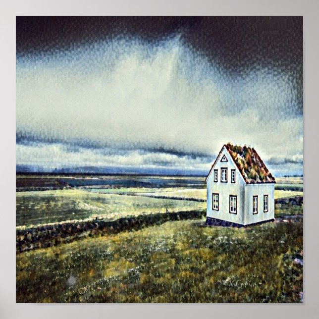 Poster Pequena casa de solitário distante (Frente)