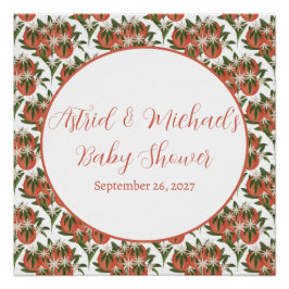 Pôster Pequena Cutie Clementine | Chá de fraldas Citrus