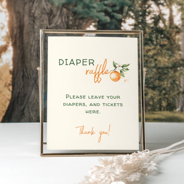 Poster Pequena Fralda de Chá de fraldas Citrus Raffle (Criador carregado)