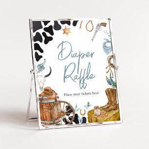 Poster Pequena Fralda de cowboy Raffle
