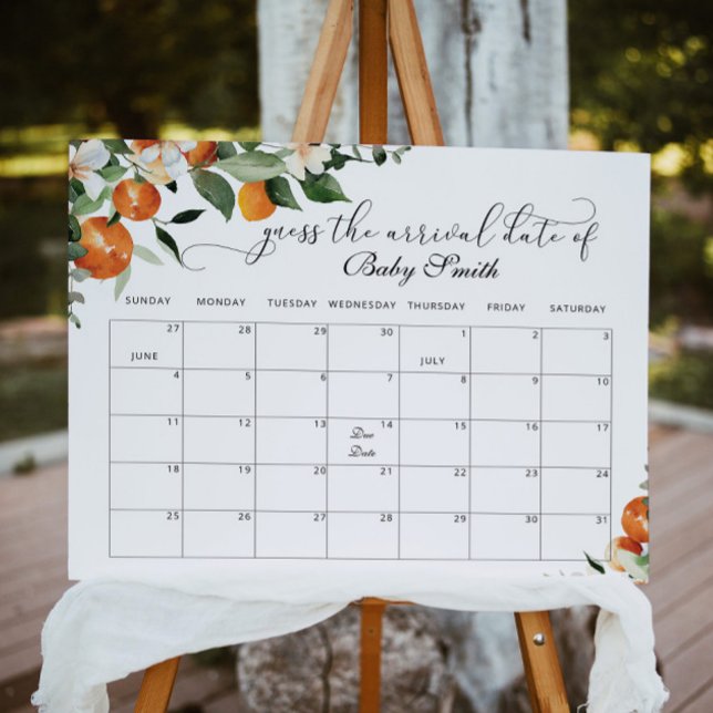 Poster Pequena graça adivinha calendário de data de venci (Criador carregado)