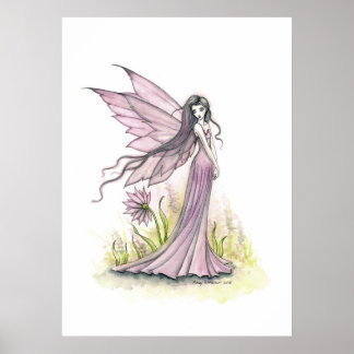 Poster Pequena Ilustração de Arte Fantasia da Fada Lavand