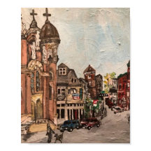 "Pequena Itália, Cleveland", Ohio Painting