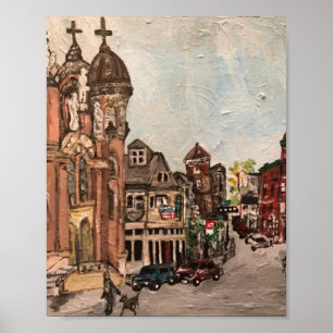 Poster "Pequena Itália, Cleveland", Ohio Painting