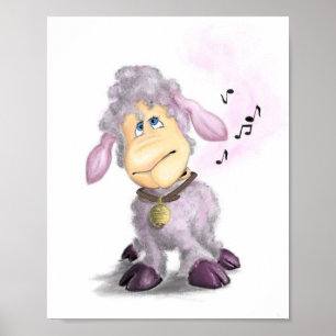 Poster Pequena lâmpada com célula - adicione sua imagem