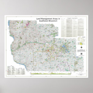 Poster Pequena Land Mgg Area No Sudoeste De Wisconsin