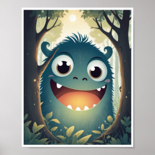Poster Pequena monstrinha gigantesca arte da floresta