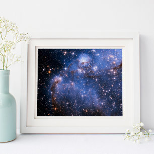 Poster Pequena Nuvem de Magalhães Foto Espacial Azul 10x8