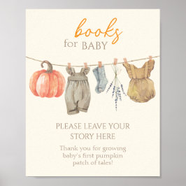 Poster Pequena Pumpkin Fall Clothes Girl Livros Para Bebê
