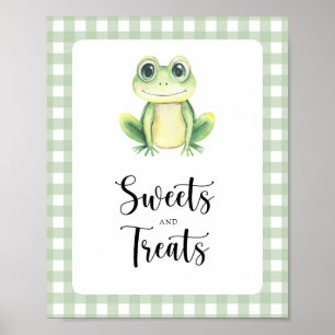 Poster Pequena rã - doces e guloseimas para o chá de bebê