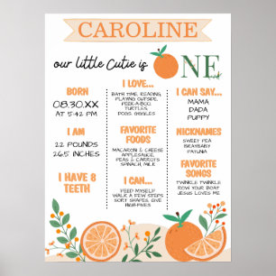 Poster Pequena Rapariga Laranja Cutie Primeiro Milho de A