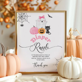 Poster Pequena rifa de Fralda do Boo Halloween