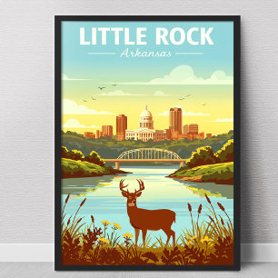 Poster Pequena Rocha Arkansas Vintage