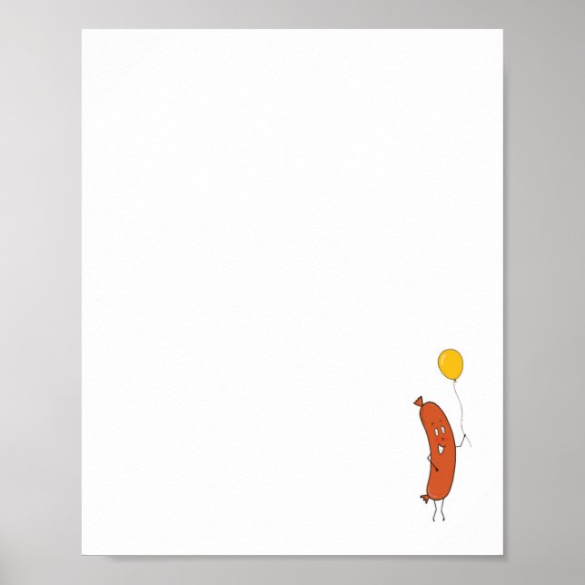 Poster pequena salsicha, tema de salsicha fofa (Frente)