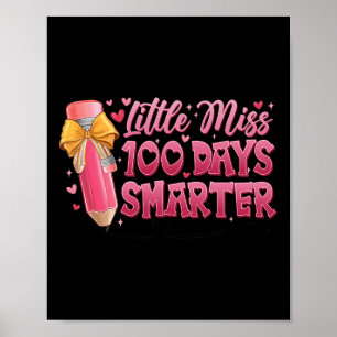 Poster Pequena Senhorita 100 Dias Mais Inteligente Lápis