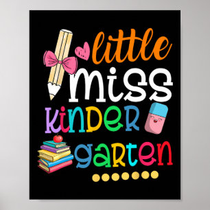 Poster Pequena Senhorita Jardim de Infância Para Meninas