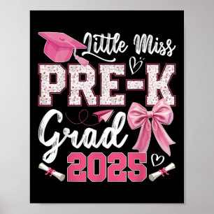 Poster Pequena Senhorita Pré-k Formando 2025 da Pré-escol