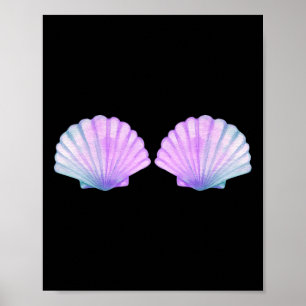Poster Pequena Sereia Seashell Bra Costume Halloween Matc